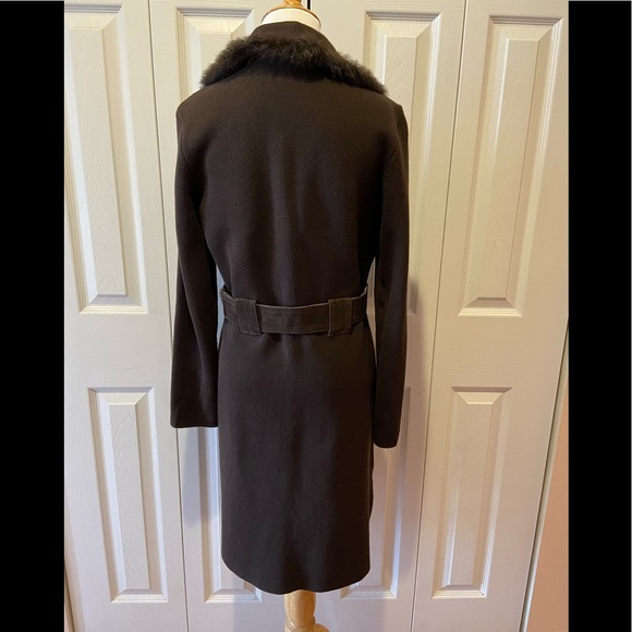 Cynthia Steffee~Sweater Coat w/Suede and Fur Trim - Picture 5 of 6